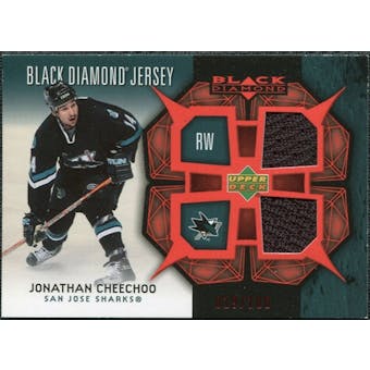 2007/08 Upper Deck Black Diamond Jerseys Ruby Dual #BDJJO Jonathan Cheechoo /100