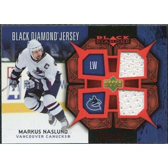 2007/08 Upper Deck Black Diamond Jerseys Ruby Dual #BDJMN Markus Naslund /100