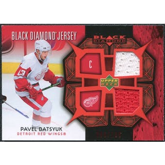2007/08 Upper Deck Black Diamond Jerseys Ruby Dual #BDJPD Pavel Datsyuk /100
