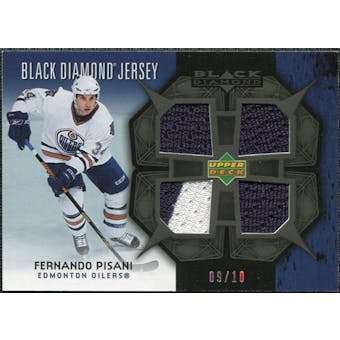 2007/08 Upper Deck Black Diamond Jerseys Black Quad #BDJFP Fernando Pisani 9/10