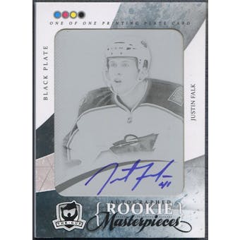 2010/11 The Cup #273 Justin Falk Printing Plates SP Authentic Black Auto #1/1