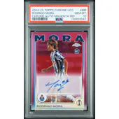 2024/25 Topps Chrome Rodrigo Mora Magenta Refractor /75 PSA 10