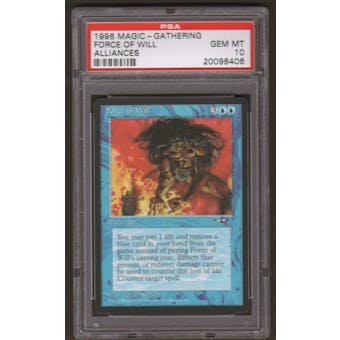 Magic the Gathering Alliances Single Force of Will PSA 10