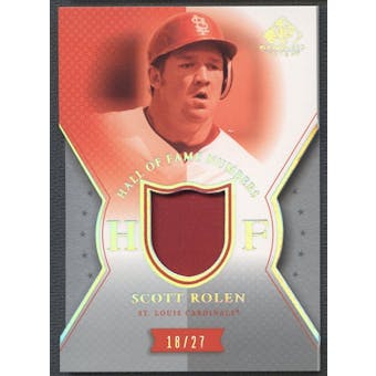 2004 SP Game Used Patch #SR Scott Rolen HOF Numbers Patch #18/27