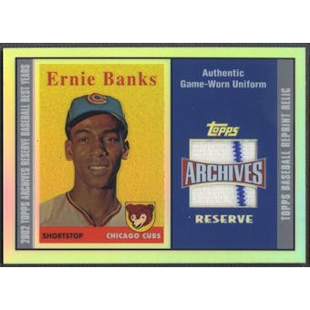 2002 Topps Archives Reserve #EB Ernie Banks Uniform Relics Jersey