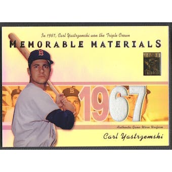 2002 Topps Tribute #CY Carl Yastrzemski Memorable Materials Jersey