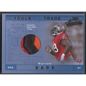 2001 Absolute Memorabilia #TT20 Warren Sapp Tools of the Trade Patch #016/300