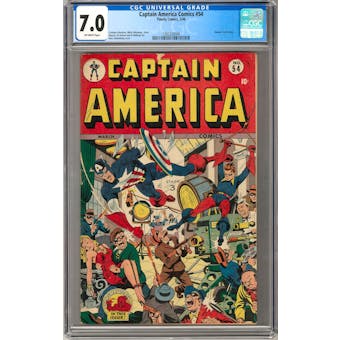 Captain America Comics #54 CGC 7.0 (OW) *1392330006*