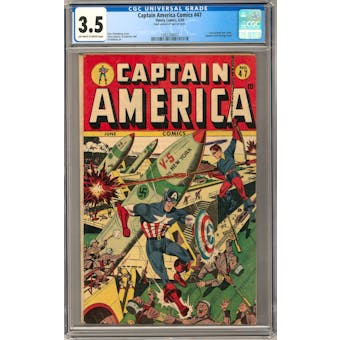 Captain America Comics #47 CGC 3.5 (OW-W) *1392330007*
