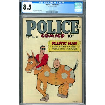 Police Comics #42 CGC 8.5 (OW-W) *1393405020*