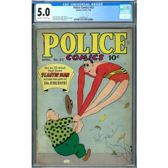 Police Comics #53 CGC 5.0 (OW-W) *1393405022*