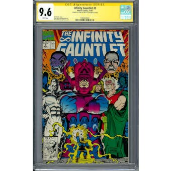 Infinity Gauntlet #5 Stan Lee Signature Series CGC 9.6 (W) *1393422003*