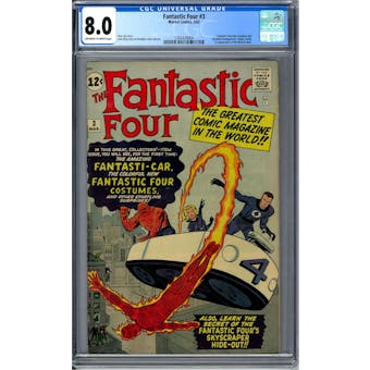 Fantastic Four #3 CGC 8.0 (OW-W) *1393424004*