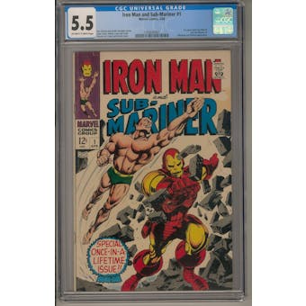 Iron Man and Sub-Mariner #1 CGC 5.5 (OW-W) *1393645001*