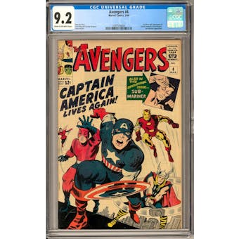 Avengers #4 CGC 9.2 (C-OW) *1397516004*