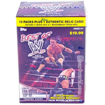 2013 Topps WWE Best Of Wrestling 10-Pack Box (1 Relic Per Box!)