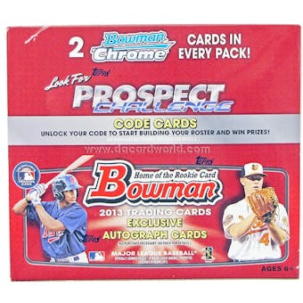 2013 Bowman Baseball Retail 24-Pack Box