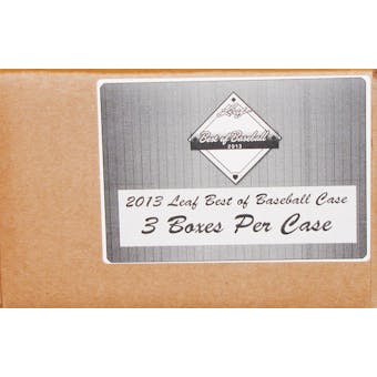 2013 Leaf Best Of Baseball Hobby 3-Box Case