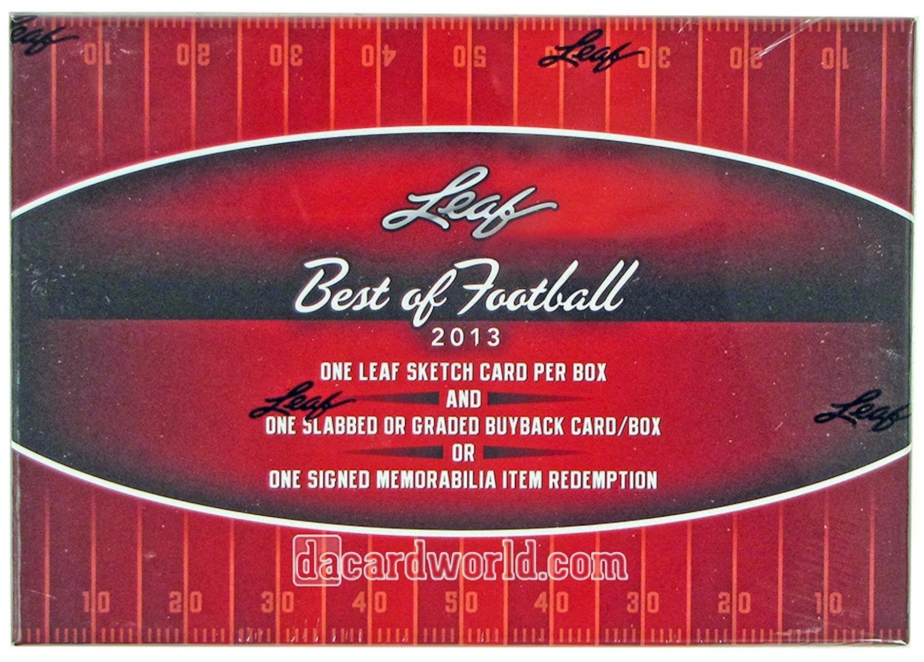 2013 Leaf Best Of Football Hobby Box DA Card World