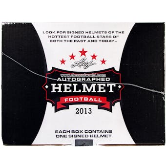 2013 Leaf Autographed Full-Sized Helmet Football Hobby Box