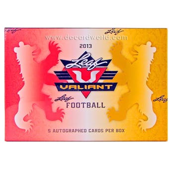 2013 Leaf Valiant Football Hobby Box