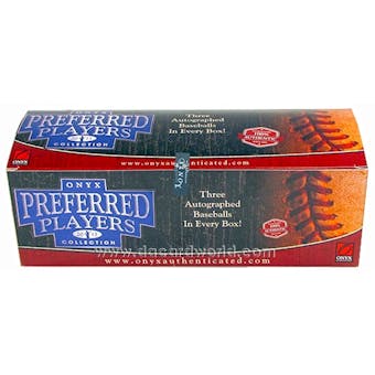 2013 Onyx Preferred Players Collection Baseball Hobby 3-Box Case