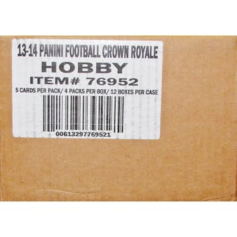 2013 Panini Crown Royale Football Hobby 12-Box Case