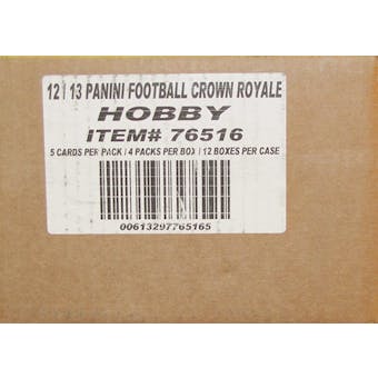 2012 Panini Crown Royale Football Hobby 12-Box Case