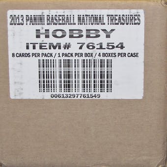 2012 Panini National Treasures Baseball Hobby 4-Box Case