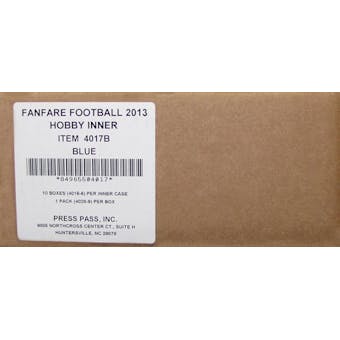 2013 Press Pass Fanfare Football Hobby 10-Box Case