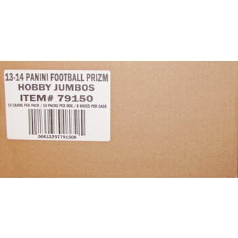 2013 Panini Prizm Football Jumbo 8-Box Case