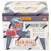 2013 Panini Prominence Football Hobby Box (Reed Buy)