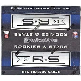 2013 Panini Rookies & Stars Football 24-Pack Box (One Autograph or Memorabilia Card Per Box)!