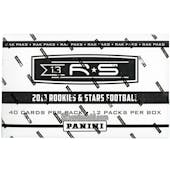 2013 Panini Rookies & Stars Football Rack Pack Box (Reed Buy)