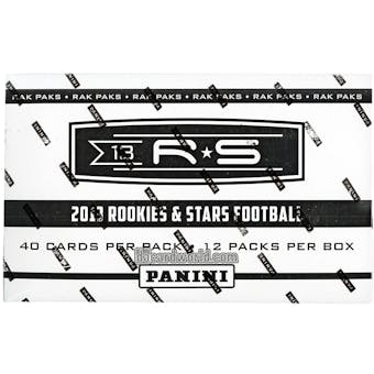 2013 Panini Rookies & Stars Football Rack Pack Box (480 Cards!)