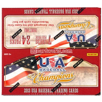 2013 Panini USA Champions Baseball Retail 24 Pack Box (1 Autograph & 2 Game Gear Memorabilia Cards Per Box)!