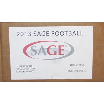 2013 Sage Autographed Football Hobby 10-Box Case