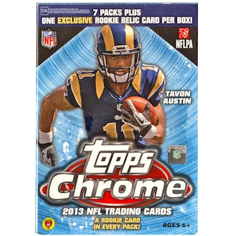 2013 Topps Chrome Football 7-Pack Box PLUS 1 Exclusive Rookie Relic Card Per Box!