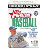 2013 Topps Heritage Baseball 8-Pack Blaster Box (Reed Buy)