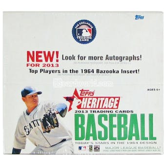 2013 Topps Heritage Baseball Retail 12-Pack Box