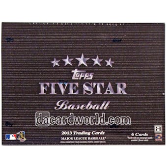 2013 Topps Five Star Baseball Hobby Box