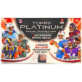 2013 Topps Platinum Football Hobby Box