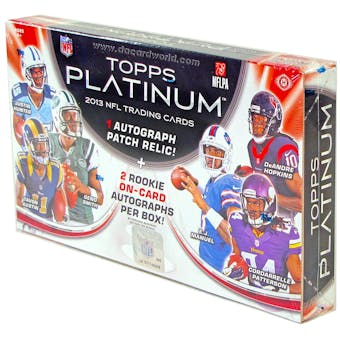 2013 Topps Platinum Football Hobby 12-Box Case - DACW Live 30 Spot Random Team Break