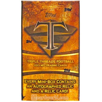 2013 Topps Triple Threads Football Hobby Mini-Box (Pack)
