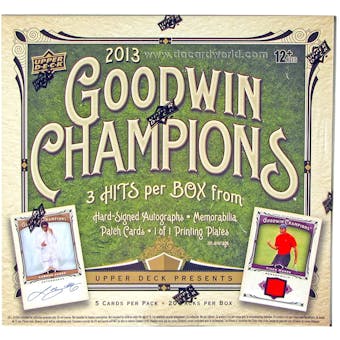 2013 Upper Deck Goodwin Champions Hobby Box