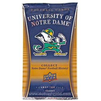 2013 Upper Deck University of Notre Dame Football Hobby Pack