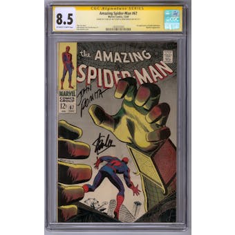 Amazing Spider-Man #67 CGC Signature Series Stan Lee & John Romita 8.5 (OW-W) *1403033002*