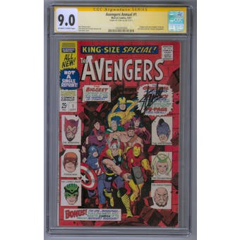 Avengers Annual #1 CGC 9.0 Signature Series Stan Lee (OW-W) *1403033004*
