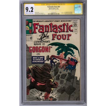Fantastic Four #44 CGC 9.2 Stan Lee Signature Series (C-OW) *1403033010*