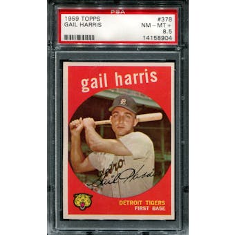 1959 Topps Baseball #378 Gail Harris PSA 8.5 (NM-MT+) *8904